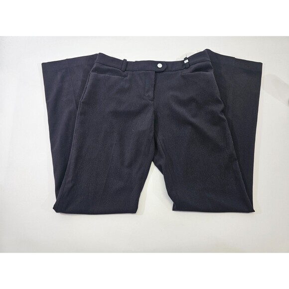 CALVIN KLEIN Women's Size 2 Black Straight Leg Dress‎ Pants Slacks Trousers EUC - Picture 2 of 6